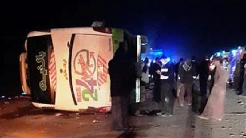 فى ساعة مبكرة من صباح اليوم مصرع واصابة 50 بحادث مأساوى على طريق اسوان