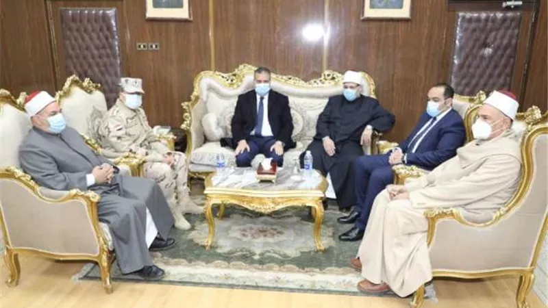 محـافظ المنوفية يستقبل وزير الأوقاف على هامش إفتتاح مسجد عصمت السادات.. صور