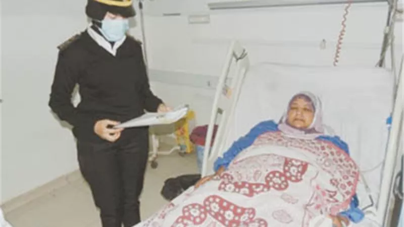 استخراج بطاقة الرقم القومي لمريضين بالمستشفي والمنزل