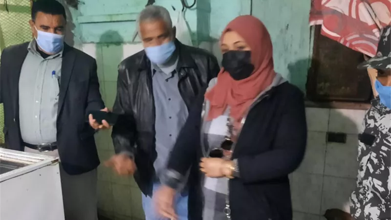 حملة للطب البيطري والتموين للتفتيش علي محلات اللحوم بالجبل الأصفر