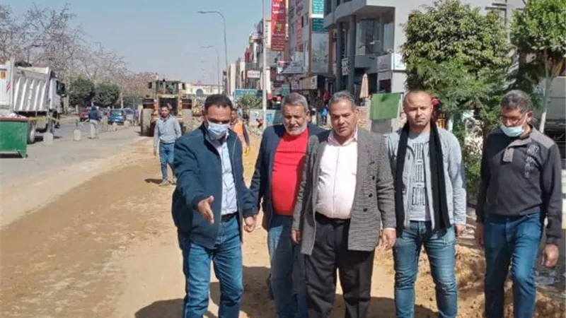 قيادات جهاز بدر يتفقدون أعمال التطوير فى شوارع وميدان أحياء المدينة.. بالصور