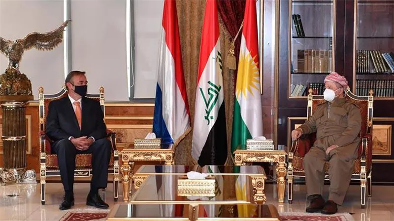 السفير الهولندي في بغداد يشيد بدور بارزاني في مكافحة الارهاب