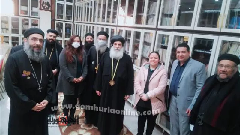 أعضاء مؤسسة حياة كريمة يلتقون برجال الدين المسيحي بمطرانية المنوفية