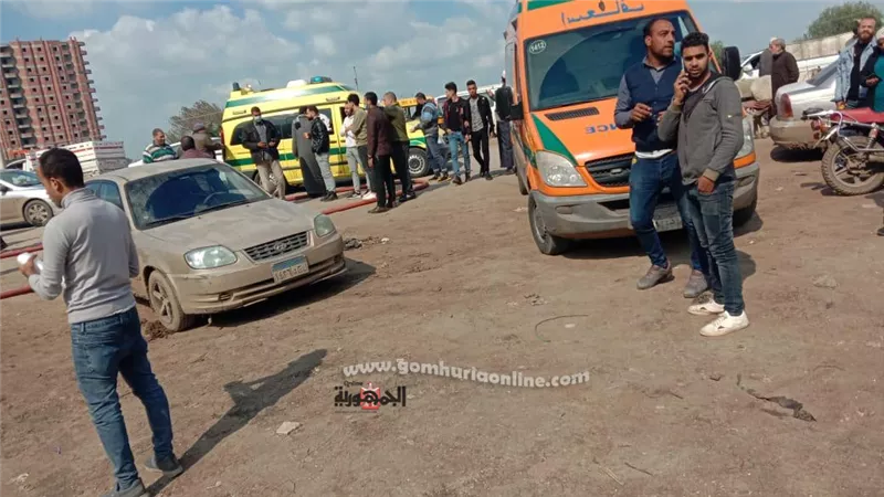 ٤ مصابين في حريق بكفرالشيخ