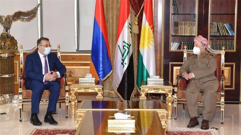 بارزاني و أبيتونيان يبحثان العلاقات بين كردستان وأرمينيا