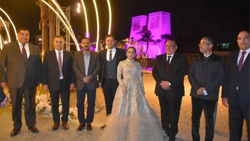 يتقدمهم اللواء ابو ليمون محافظ المنوفية.. والنائب اشرف رشاد زعيم الاغلبية بالنواب.. افراح آل منصور ونصير