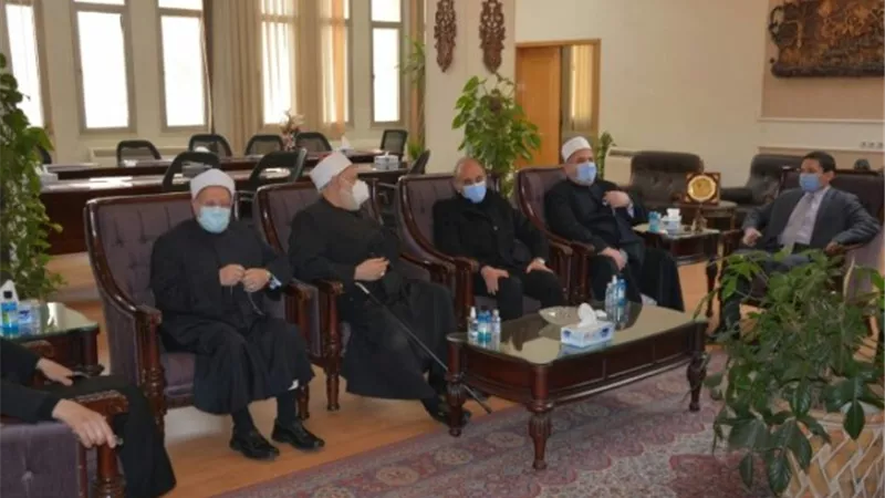 رئيس جامعة الزقازيق يستقبل المفتى ورئيس المجلس الأعلي لهيئات الإفتاء في العالم