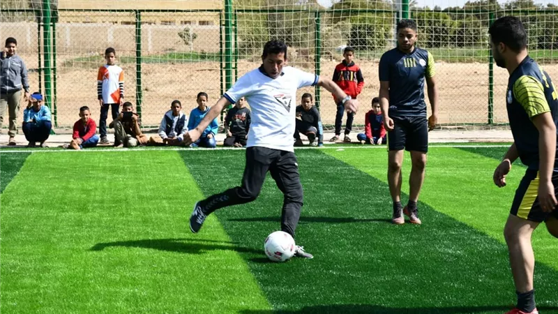 وزير الرياضة يشهد نهائي دوري الاتحادات النوعية في كرة القدم بالواحات البحرية