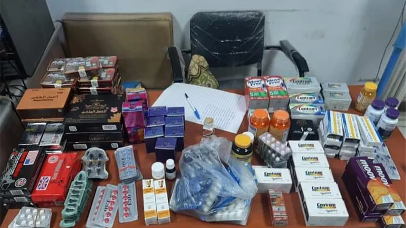 ضبط وتحريز ٤٠ صنف من ادويه ومستحضرات غير مسجله بوزارة الصحة