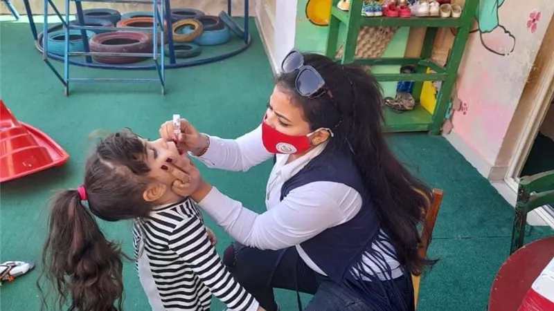 استمرار الحملة القومية للتطعيم ضد شلل الأطفال حتى غدا الأربعاء