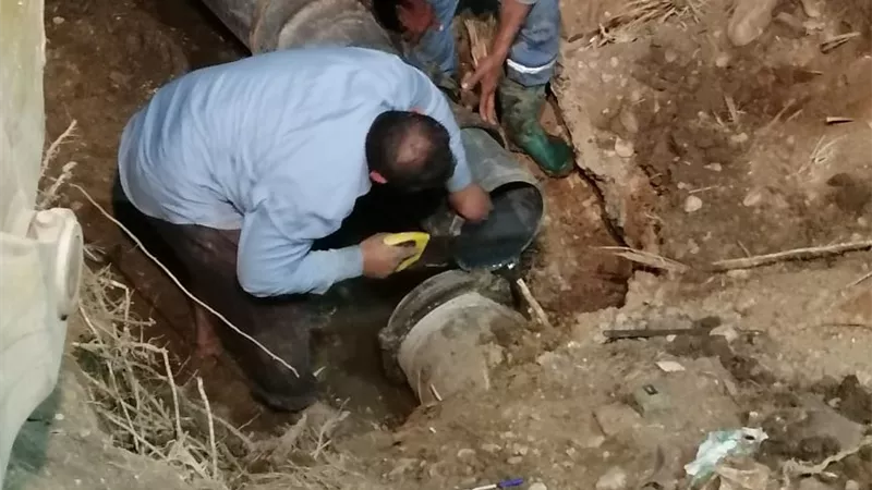الانتهاء من إصلاح انفجار خط ١٢ بوصة بنجع حمادى