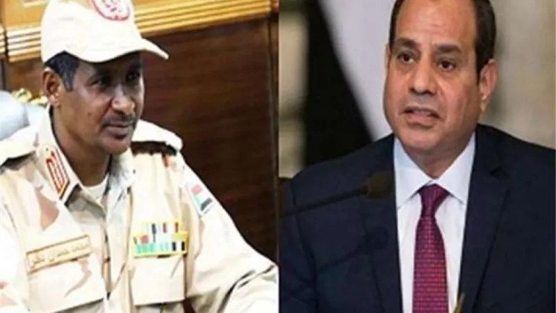 خلال لقائه بـ حميدتى .. الرئيس السيسى يشيد بالعلاقات الاخوية بين مصر والسودان