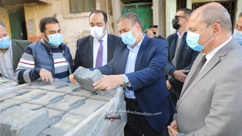 محافـظ المنوفية يتابع ميدانياً أعمال تطوير عدد من شوارع شبين الكوم