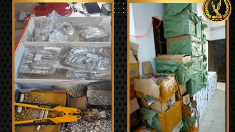 ضبط ساعات وقطع الغيار مقلدة بمدينة بدر