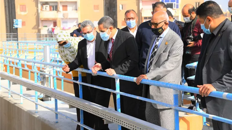 رحمى يفتتح مشروع الصرف الصحي بمنصورية الفرستق وكفر الباجة-صور