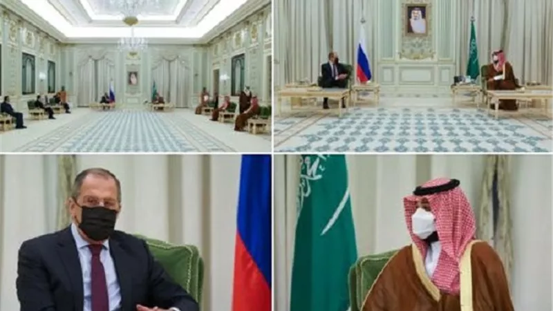 خلال زيارته الرسمية للملكة ..لقاء يجمع وزير الخارجية الروسى وولى العهد السعودى