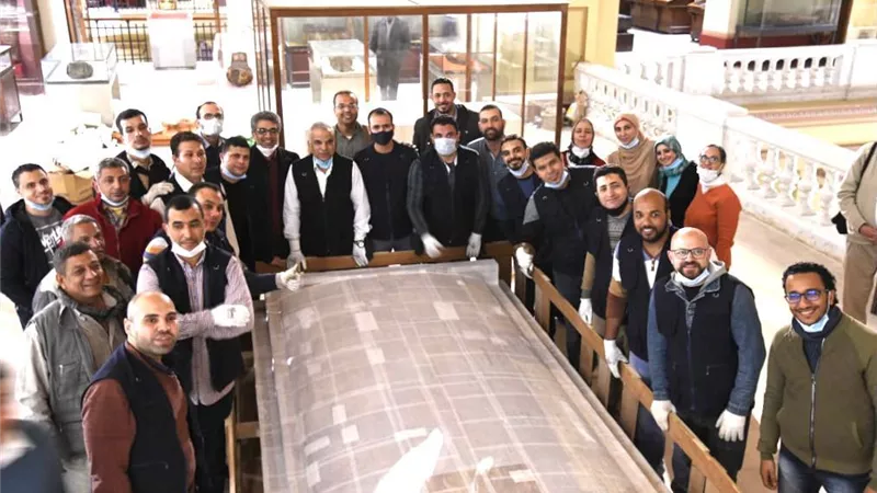 المتحف المصري الكبير يستقبل المقصورة الرابعة من مقاصير الملك الذهبي توت عنخ آمون