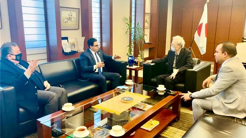 سفير اليابان لرئيس حزب المؤتمر: نتطلع لتوسيع أوجه التعاون مع مصر