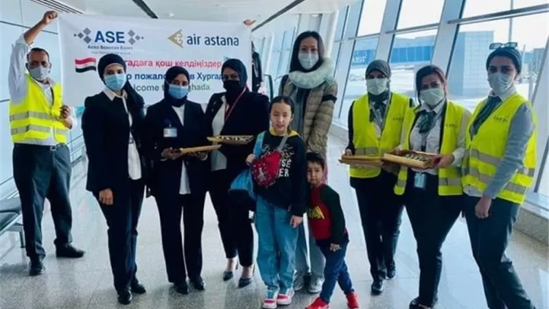 مطار الغردقة يستقبل أولى الرحلات الجوية القادمة من كازاخستان