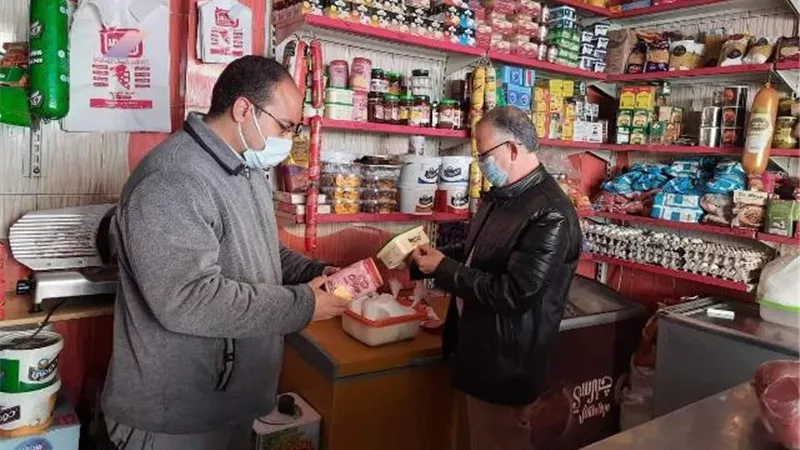 ضبط ١٠٥ كيلو لحوم للذبح خارج السلخانة فى حملة تموينية بالدقهلية