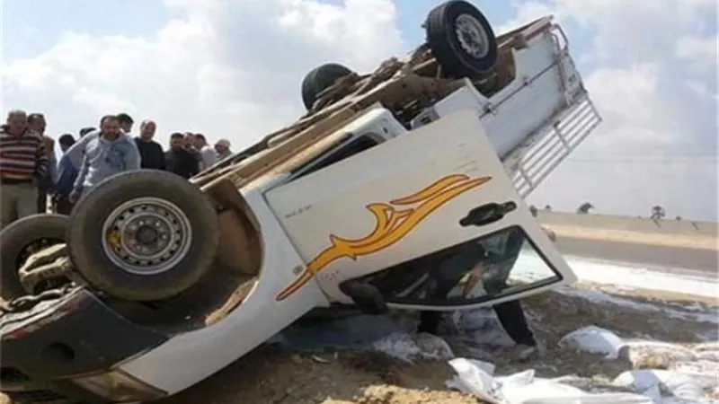 مصرع واصابة 9 اشخاص فى طرق الشرقية