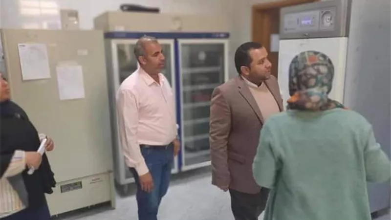 النائب ابو قديره يزور مركز الدم الاقليمي بمنطقة علم الروم بمرسي مطروح لبحث مشاكل اهالي مطروح