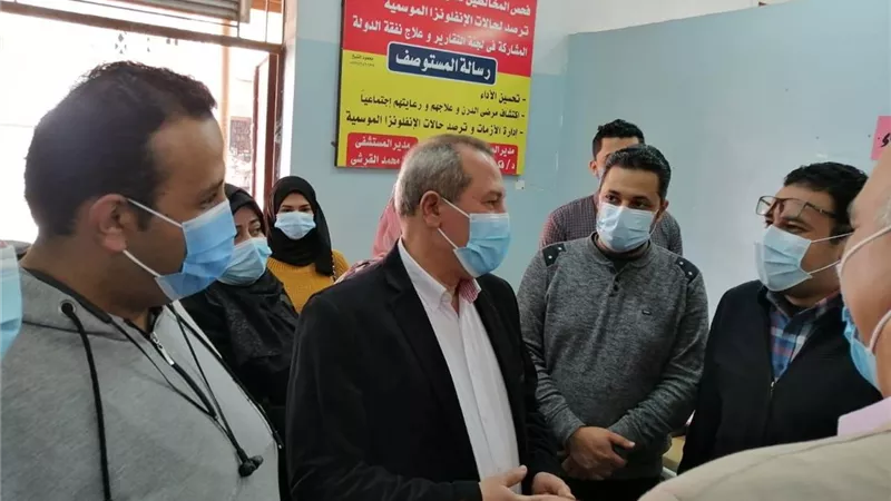 جوله لـ وكيل وزارة صحة الدقهلية لمركزى تطعيم لقاح كورونا