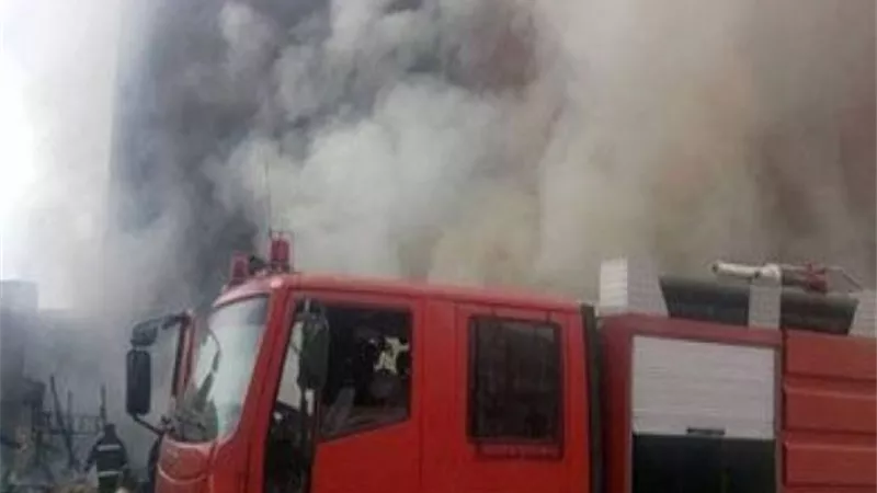 حريق فى ٤ أفدنة قصب بجوار كوبرى الخمسين فى قنا