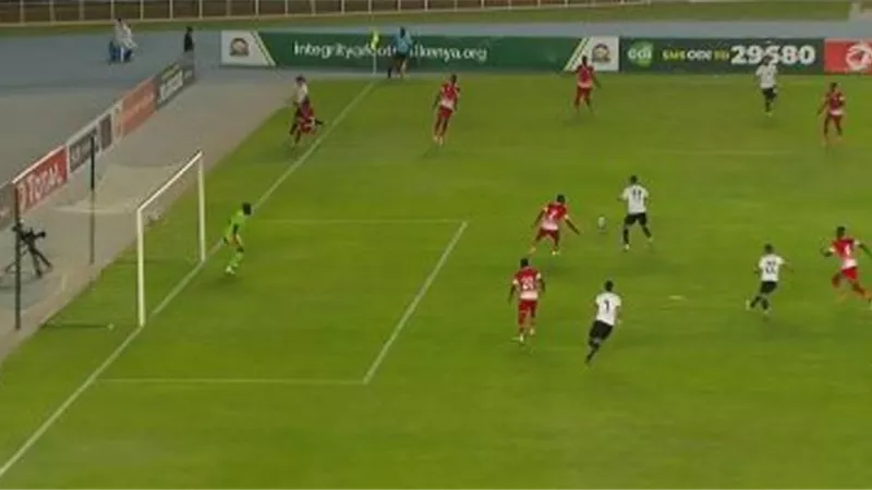 منتخب مصر يتقدم على كينيا بهدف نظيف فى الشوط الاول