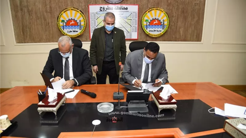 برتوكول تعاون بين مطروح وجهاز التنسيق الحضارى للتطوير والتنسيق الحضارى بميدان المنطقة المحيطة بقلعة شالى بسيوة