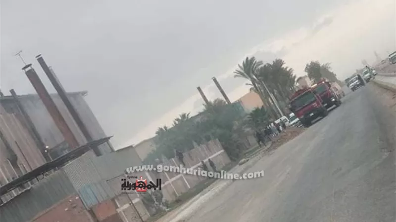 حريق هائل بمصنع فى المنطقة الصناعية الثالثة بالعاشر من رمضان
