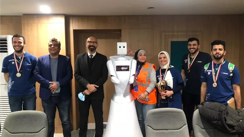 فوز فريق هندسة المنصورة بالمركز الأول فى بطولة مصر المفتوحة للروبوت