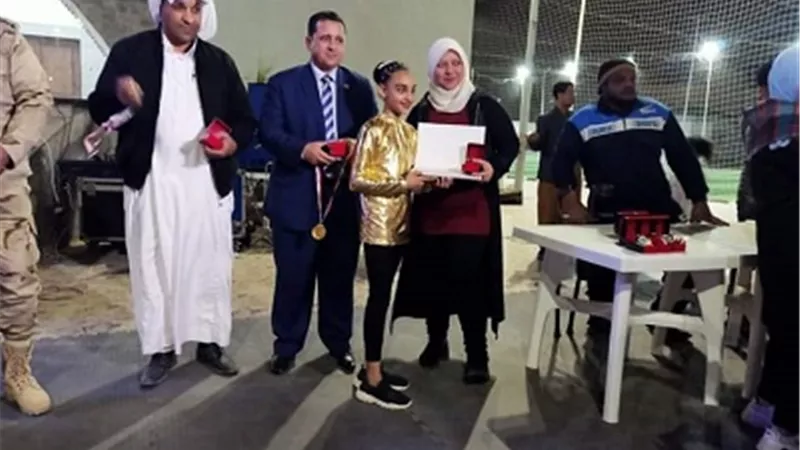 حفل لتكريم فريق جمباز مطروح بحديقة كليوباترا