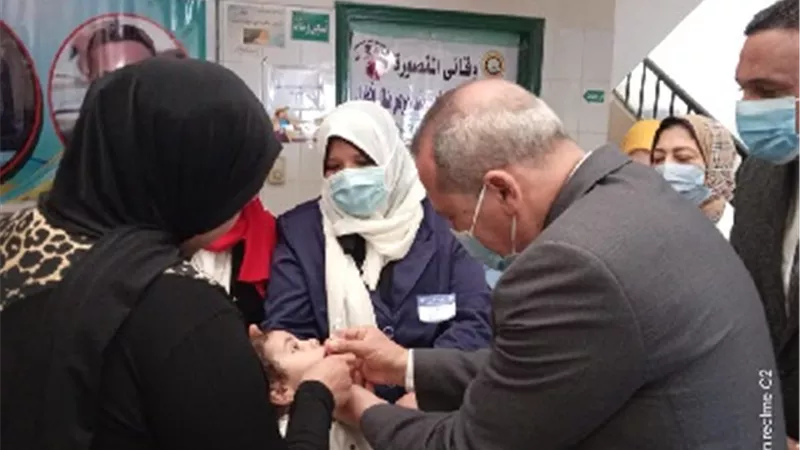 إنطلاق الحملة القومية الثانية للتطعيم ضد مرض شلل الأطفال بالدقهلية