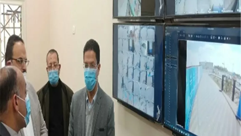 الجيزاوى يفتتح وحدة منظومة الكاميرات بكليتى التربية الرياضية والعلاج الطبيعى