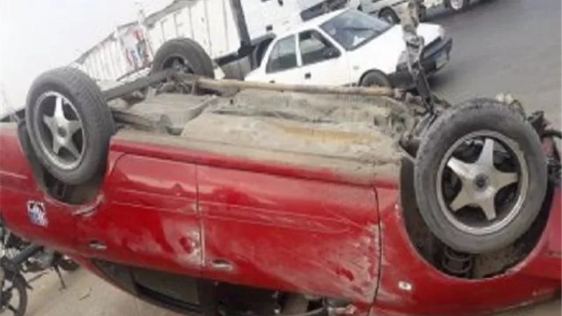 اصابة ٥ أشخاص فى انقلاب سيارة ملاكى فى الدقهلية
