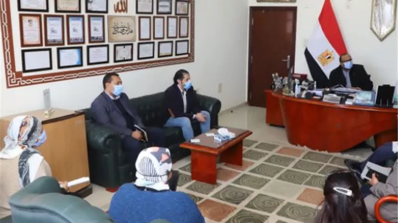 رئيس مياه أسيوط يستقبل فريق مشروع الدعم الفنى للحلول المتكاملة للمياه والخبير التكنولوجيى لتطبيق (SAP)