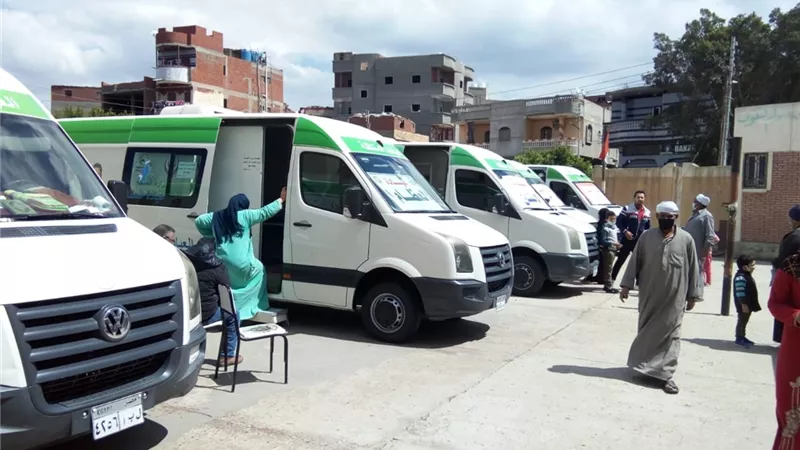 خطة القوافل الطبية العلاجية بالدقهلية خلال شهر أبريل