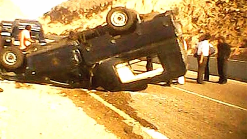 اصابة ضابط شرطة و٧ مجندين فى حادث مرورى بالخارجة