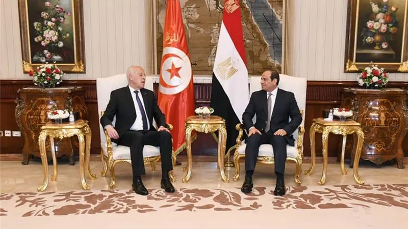 الرئيس السيسي ونظيره التونسي يتوافقان على تدعيم التعاون الأمني وتكثيف التنسيق المشترك