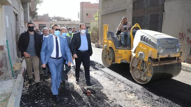 محافظ المنوفية يقوم بجولة ميدانية موسعة لتفقد أعمال التطوير والرصف بالعزبة الغربية