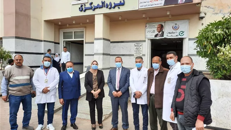 فاعليات تلقى لقاح فيروس كورونا بمستشفى نبروه المركزى