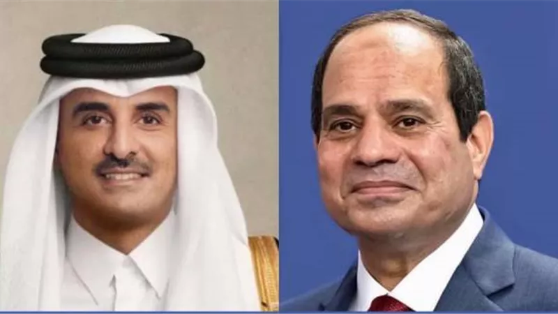 السيسى يتلقى اتصالا هاتفيا من أمير قطر للتهنئة بشهر رمضان