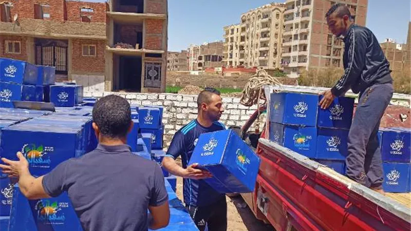 سقيا الماء توزع 5 الاف كرتونة على الأسر الغير قادرة والعمالة فى الأقصر.. بالصور