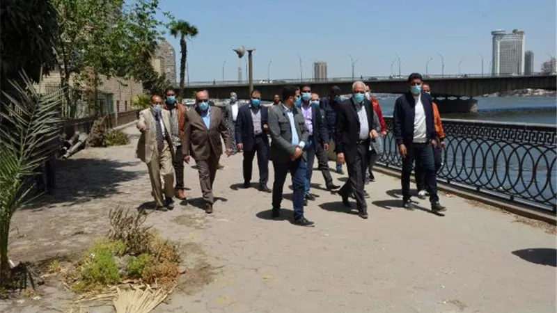 محافظ الجيزة يتفقد أعمال التطوير بشوارع البحر الأعظم والنيل