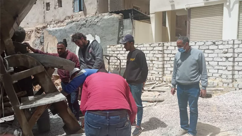 ايقاف اعمال ل4 مباني مخالفة تعمل بدون ترخيص بمرسي مطروح