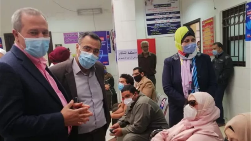 جولة تفقدية لسير العمل بمركز لقاح كورونا بمركز طلخا بالدقهلية
