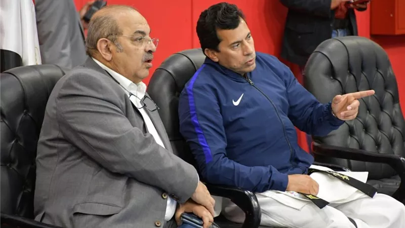 وزير الشباب يشهد اللقاء الودي بين المنتخب المصري للكاراتية ومنتخب الأردن