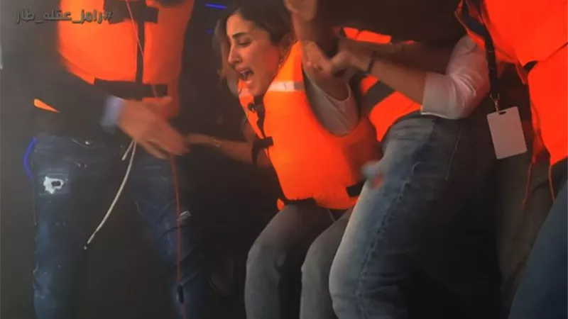 دينا الشربينى تصاب بالرعب فى كبسولة رامز جلال