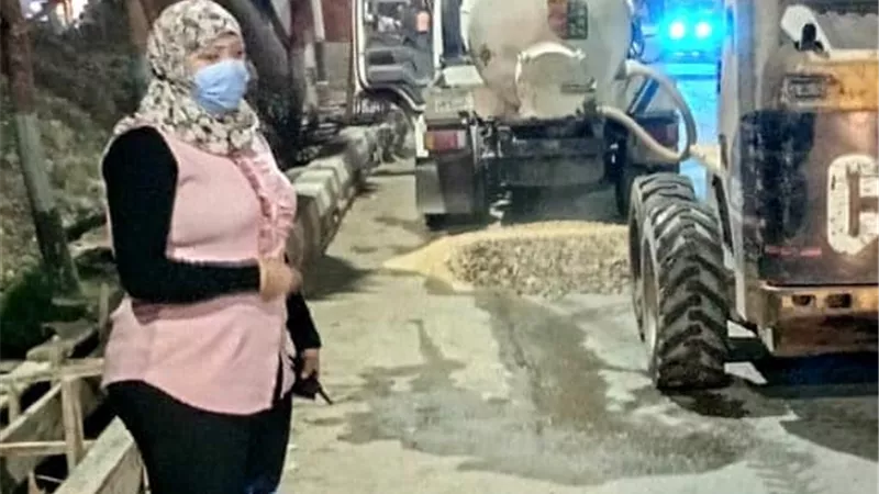 بالصور..رئيس مدينة القنايات تقود حملة لمتابعة أعمال البناء المخالف